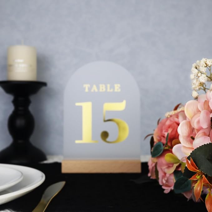 Wedding Table Numbers 1-10, Acrylic Arch Signs - Image 5