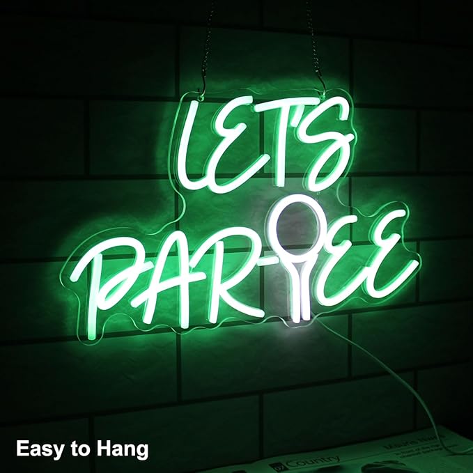 Let's Par Tee Neon Sign for Wall Decor - Image 2