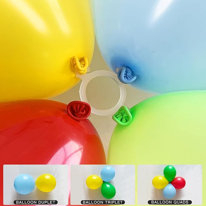 YALLOVE Balloon Clips, 150 Pack Balloon Quads - Image 5