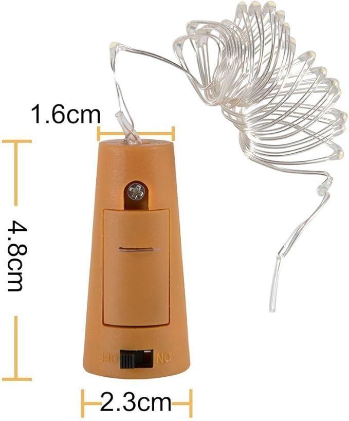 10 Pack 20 LED Wine Bottle Cork Lights Mini Fairy String Lights Copper Wire - Image 3