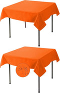 Fokitut 2 Pack Waterproof Square Tablecloth, 52x52 Inch, Stain Resistant and by BalsaCircle