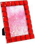 Isaac Jacobs Decorative Sparkling Red Jewel Picture Frame, Photo Display & Home by IsaacJacobs