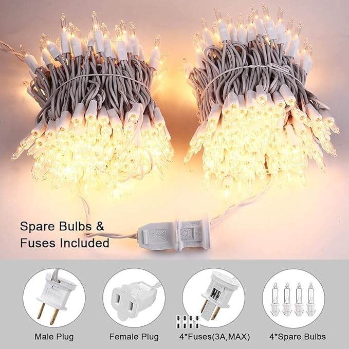 PhilzOps Christmas String Lights, 69.6ft 300Ct White Christmas Tree Lights - Image 4