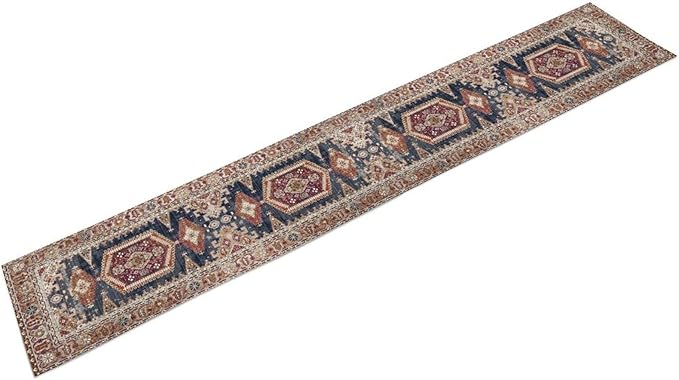Vintage Boho Table Runner, Flower Geometric Design Rustic Farmhouse Table Runner - Image 7