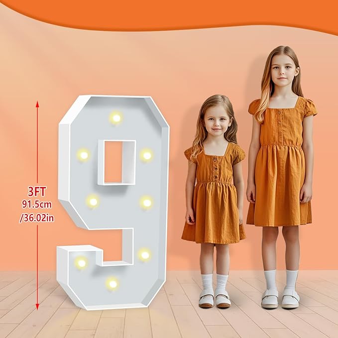3ft Light Up Numbers, Large Number - Image 2