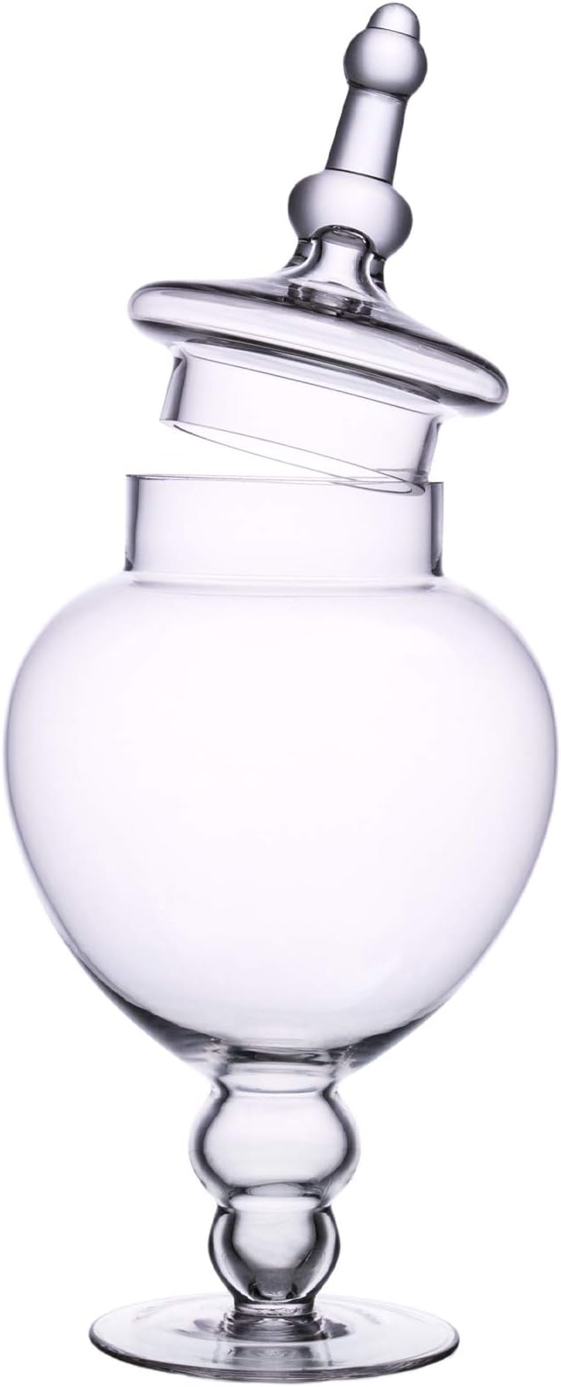 Clear Glass Apothecary Jars, Diamond Star Large Candy Buffet Display, Elegant - Image 3