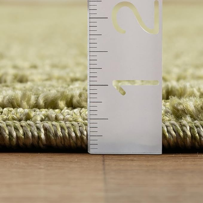 LUXE WEAVERS Modern Geometric Wave Green 8x10 Area Rug, Contemporary Stain - Image 6