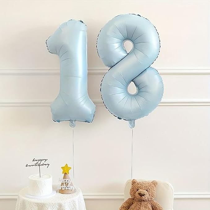 40 Inch Big Blue 8 Balloon Number Foil Helium Number Balloons 0-9 Jumbo Giant - Image 4