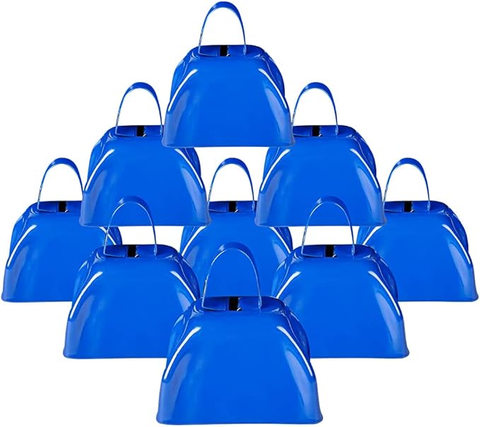 ArtCreativity 3 Inch Blue Metal Cowbell Noisemakers Loud Metal Cowbell Noise by ArtCreativity