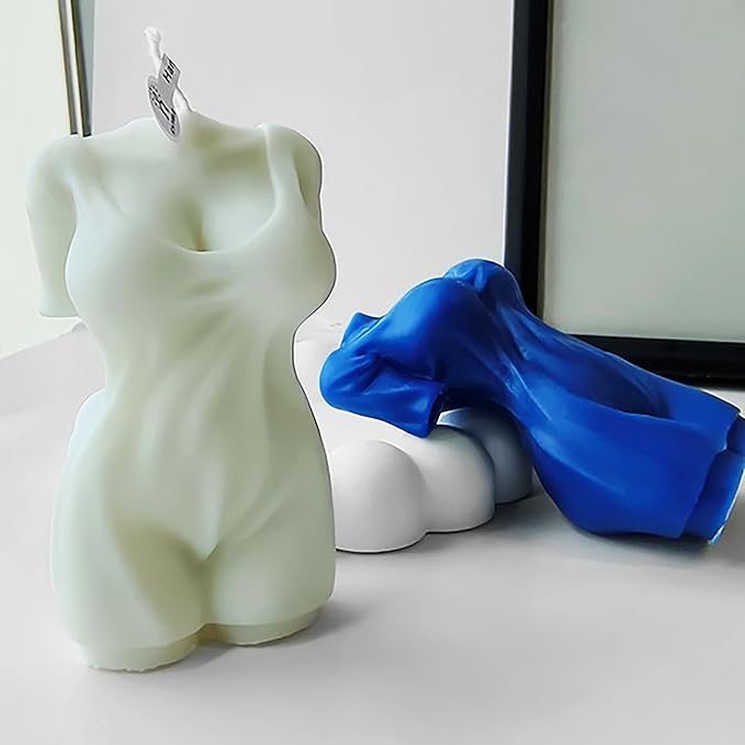 Sling Body Twist Wave Candle Mold by ESEENSSiliconeMolds