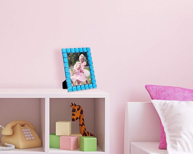 Isaac Jacobs Decorative Sparkling Turquoise Jewel Picture Frame, Photo Display - Image 6