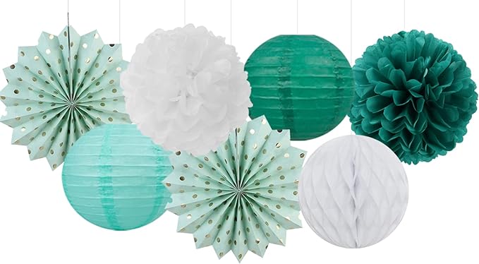 Sage-Green Teal-Gold Baby-Shower Party Decorations - Image 5