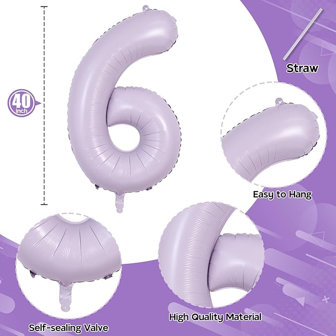 Dusty Purple 60th Birthday Balloons - Image 2