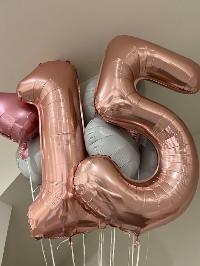 Large Rose Gold 40 Inch Birthday Number 5 Balloon, Rose Gold Five 5th 15 25 35 - Image 6