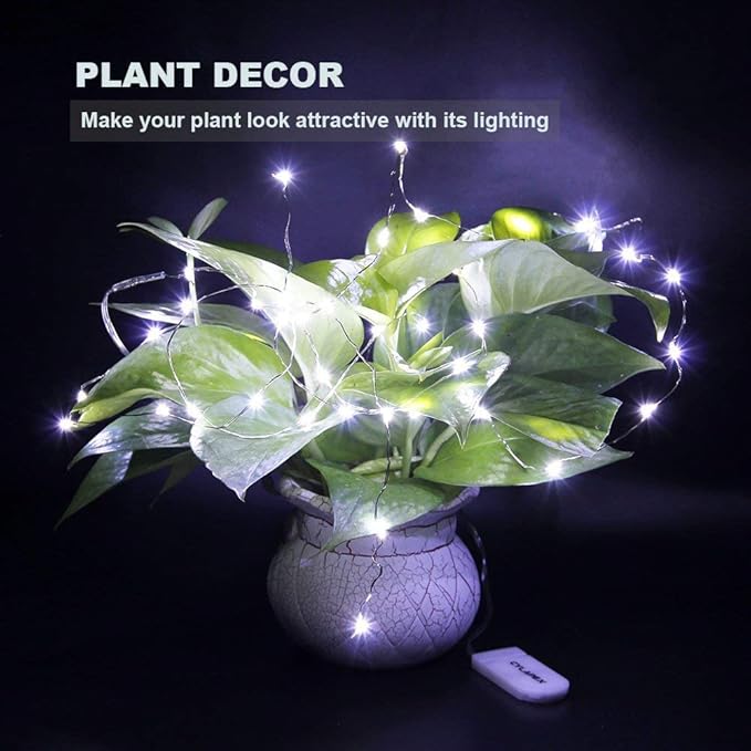 CYLAPEX Pack of 48 Cool White Fairy Lights String Battery Operated Fairy Lights - Image 5