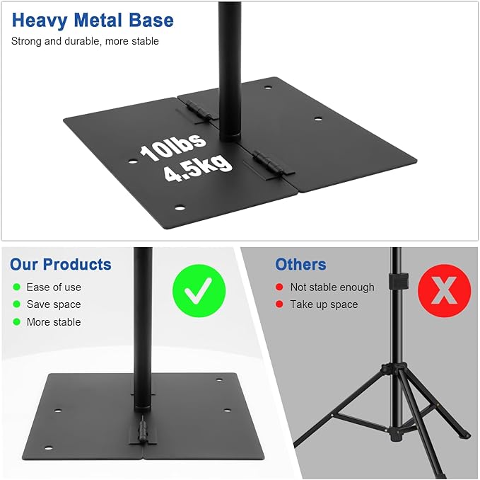 Jiang&Rong Backdrop Stand Kit - 10ft x 8.5ft Adjustable Photo Background Stand - Image 4