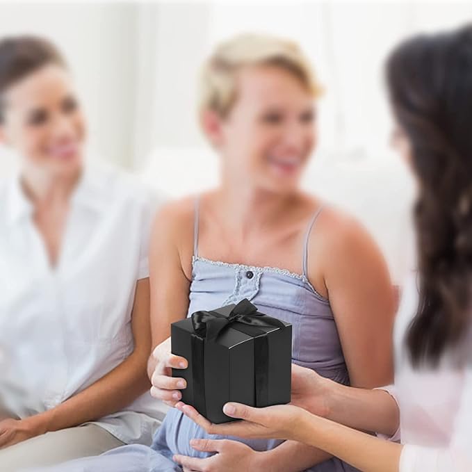 COTOPHER Small Gift Boxes 25 Pack 5x5x5 inches Black Gift Boxes - Image 4