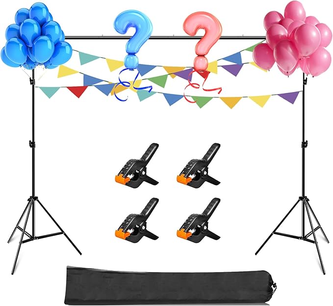 Photo Backdrop Stand, PULUZ Adjustable Photography Backdrop Stand Support Kit by PULUZ