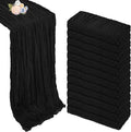 12 Pack Halloween Table Runner Black Cheesecloth 10ft Boho Gauze Fabric Cheese by Pepmily