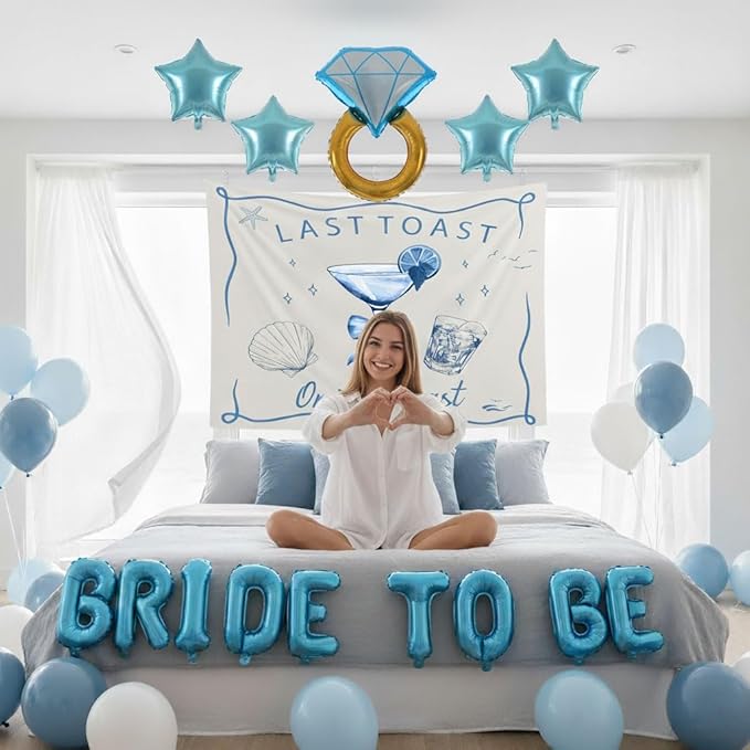 Last Toast on the Coast Bachelorette Decorations Blue bridal shower Blue - Image 5