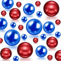 150Pcs Blue&Red Polished No Hole Faux Pearl Beads by Cusmation