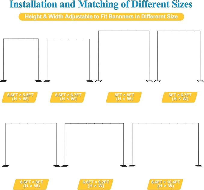 Fomcet 8FT x 8FT Backdrop Stand Heavy Duty - Image 3