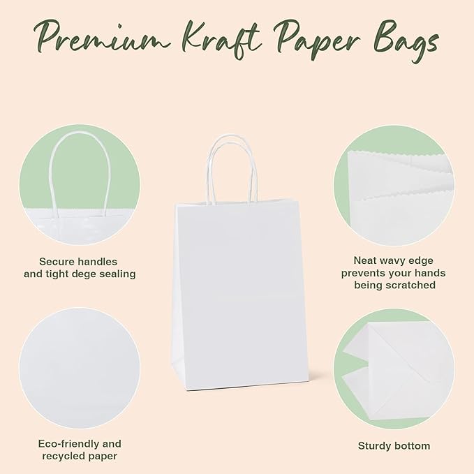 GSSUSA Paper Gift Bags 5.25x3.75x8 Inch 20000 Pack, Valentine's Day Gift Wrap - Image 3