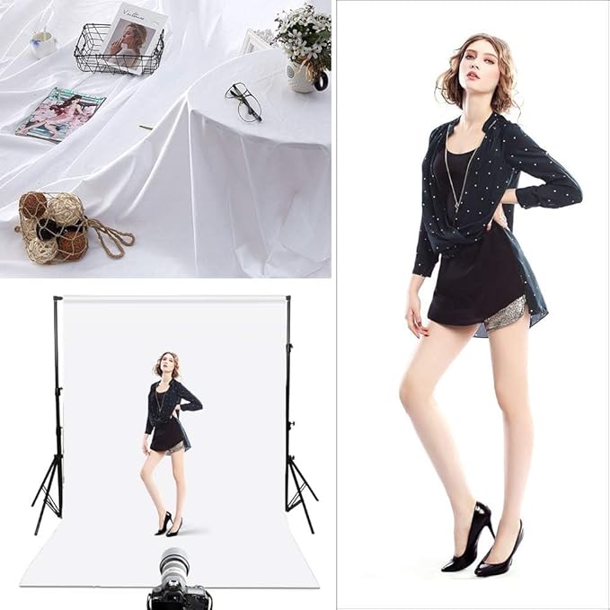 HEMMOTOP White Photo Backdrop, 6x9 ft White Background - Image 6