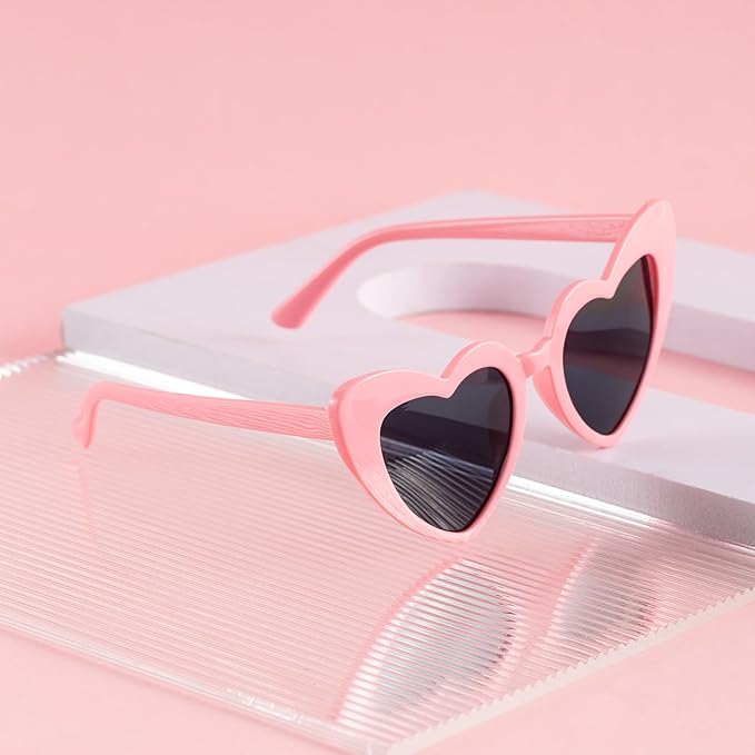 Bachelorette Party Favor Sunglasses 6 Pack, Retro Cat Eye Heart Sunglasses - Image 2