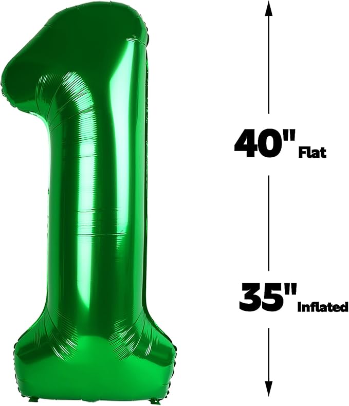 Green Number 21 12 Balloon 40 inch, Number 21 12 Birthday Balloon - Image 3