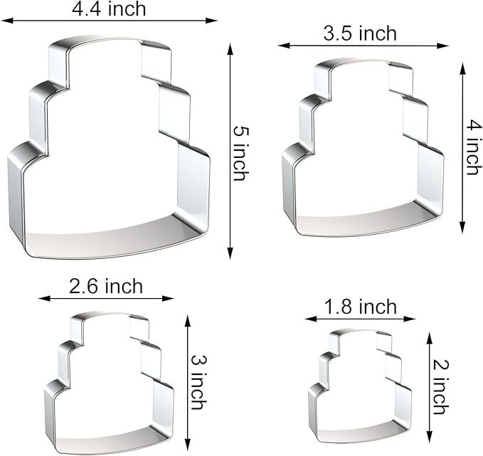 Wedding Cake Cookie Cutter Set - Image 2
