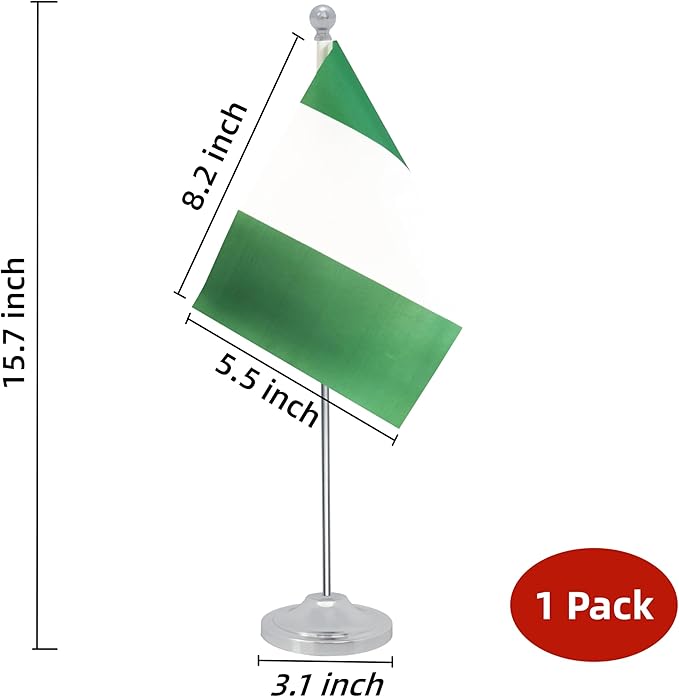 Nigeria Desk Flag, Nigerian Table Office Flag - Image 2