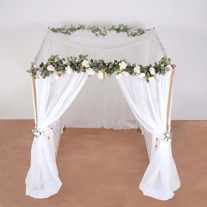 Tableclothsfactory 10ft | 4 Post Gold Metal DIY Photography Backdrop Stand - Image 7