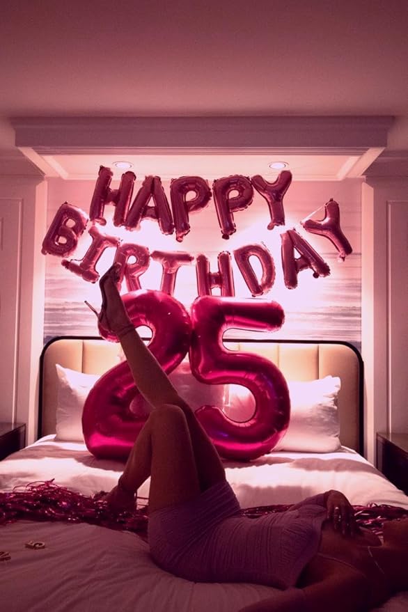 Rosy Purple 40 Inch Large Number 5 Birthday Balloon, Five 5th 15 25 35 50 55 - Image 6