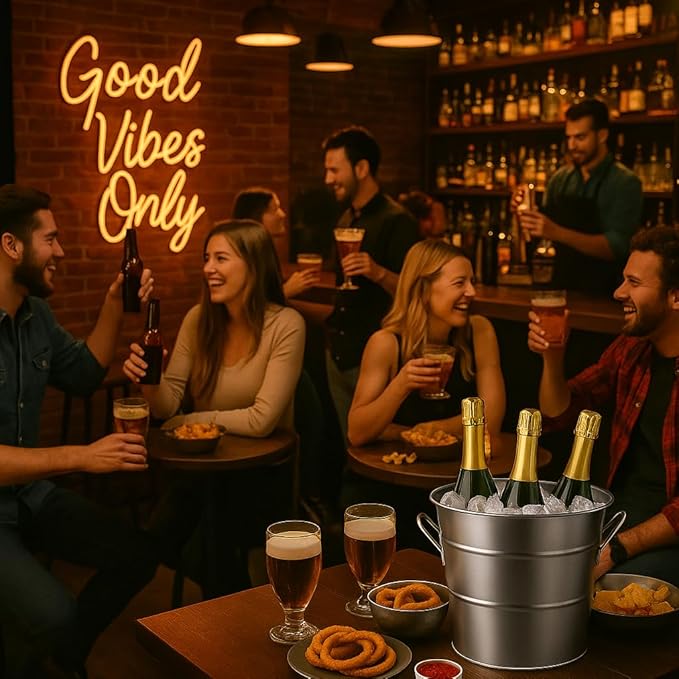 Insulated Ice Bucket with Lid Scoop Handle - Image 6