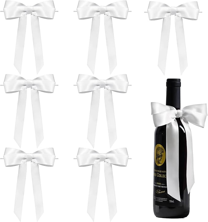 White Bows for Gift Wrapping by FAKILO