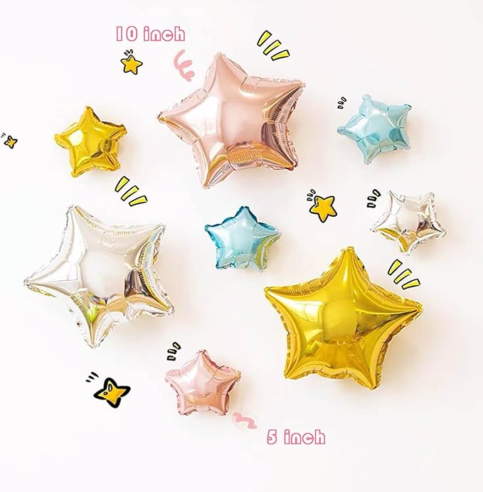 50 Gold Star Balloons - Image 3