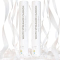 2 Pack Steamer Cannon Confetti Poppers | Biodegradable White Streamers | TUR by TURPartySupplies