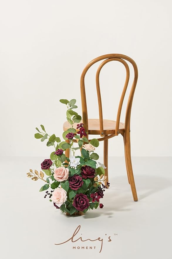 Ling's moment 17.5" Tall Standing Artificial Flowers Arrangements 4 pcs Fall - Image 2
