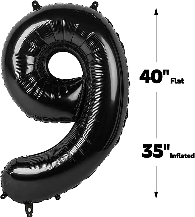 Black Number 19 Balloon, 40 Inch, Birthday Party Decorations, Anniversary & - Image 3