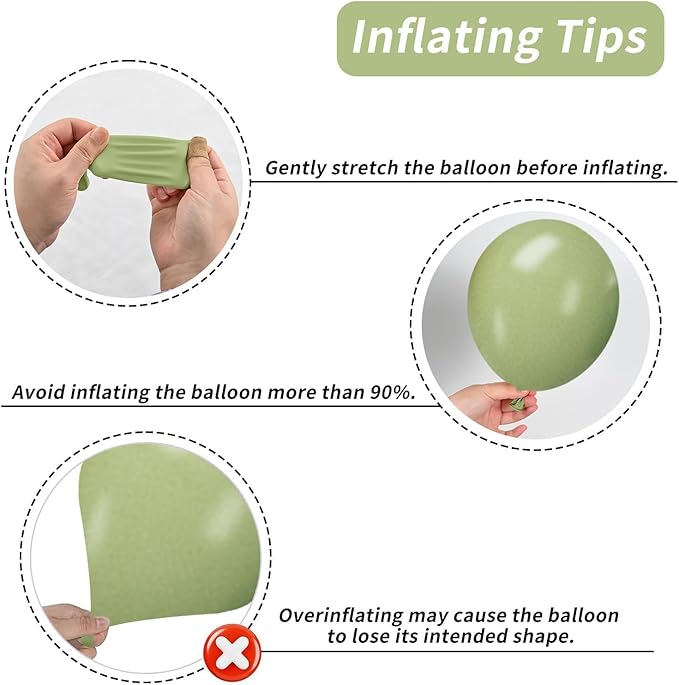 Paready Sage Green and Dusty Blue Balloon Set - Image 7