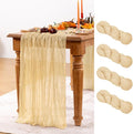 Champagne Gold Cheesecloth Table Runner 4 Pack Fall Table Runners Boho Gauze by DeZerlor