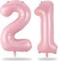 21 Balloons Number, Giant Pastel Pink Number 2 & 1 Helium Foil Balloon by Lingqiang