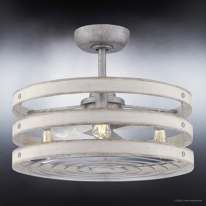 Urban Ambiance Luxury Modern Farmhouse Indoor Ceiling Fan, Small Size: 18.1" H - Image 4