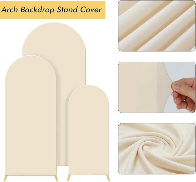 Wedding Arch Backdrop Stand Set of 3, Metal Arch Backdrop Stand - Image 2