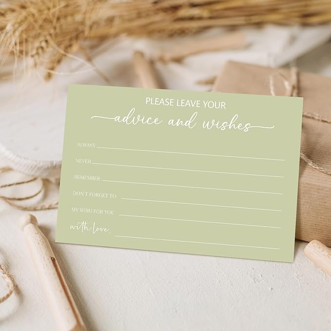 Green Advice and Wishes Card, Advice Cards - Image 4