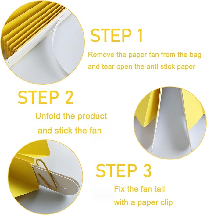 Yellow Party Decorations, Paper Decorations - Image 3