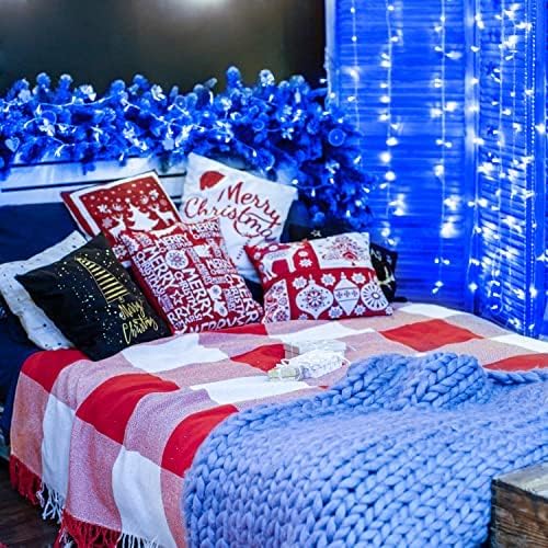 JMEXSUSS 250 LED Blue String Lights Indoor, 91.5ft Connectable Christmas Lights - Image 5