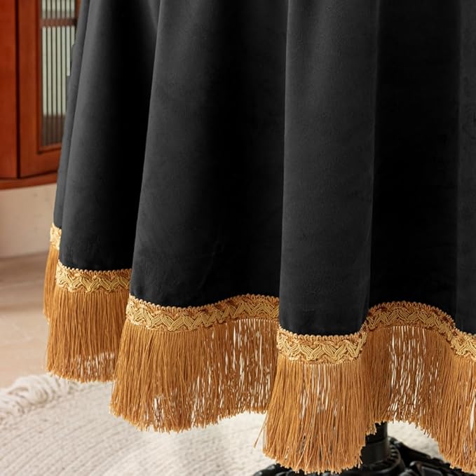 F-CHU Black Tablecloth Thickset Velvet Tablecloth - Image 6