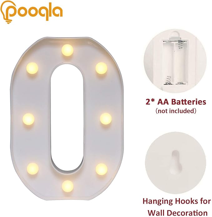 Pooqla LED Marquee Letter Lights Sign, Light Up Alphabet Letter - Image 3